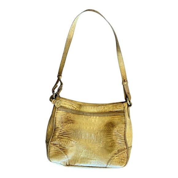 Brahmin Bag Women's Shoulder Purse Yellow Brown Multicolor Multiple Pockets - Picture 2 of 15